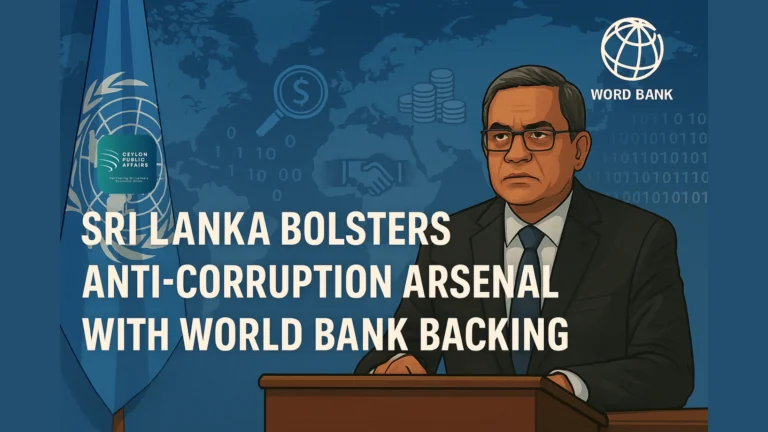 Sri Lanka Bolsters Anti-Corruption Arsenal with World Bank Backing